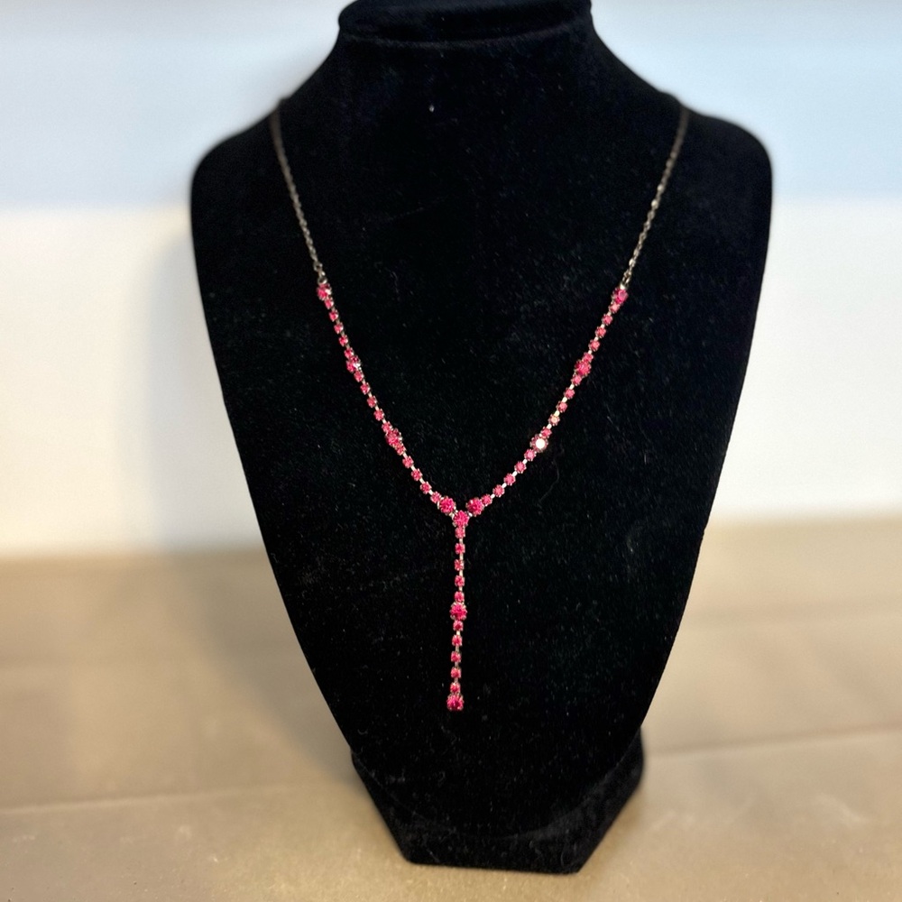 Elegant Red and Black Necklace
